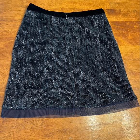 Free People Navy Sequin Mini Skirt size 2 - Picture 6 of 8